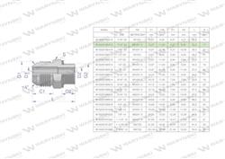 Przyłączka hydrauliczna BB 7/16"UNF (JIC) x M12x1.5 (XGE) Waryński ( sprzedawane po 2 )-1227564