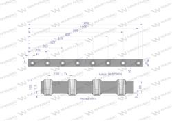 Belka do wideł ładowacza 1200mm na zęby proste i krokodyl 8 tulejek Waryński-1232389