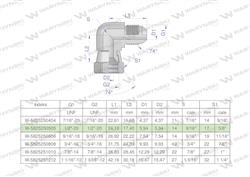 Kolanko hydrauliczne calowe AB 1/2" UNF (JIC) Waryński-1226981