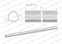 Rura zewnętrzna Seria 2R i 3R do wału 1110 przegubowo-teleskopowego 43.5x3.4 mm 985 mm WARYŃSKI-1229094