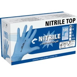 Rękawice Nitrile TOP, rozmiar S, niebieske, 100 szt., Kerbl-347239152
