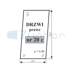 Szyba drzwi prawa Ostrówek KL-0102-347294495