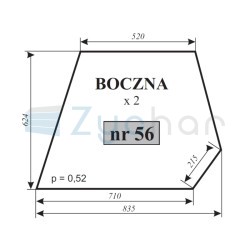 Szyba boczna C-360 kabina czeska-347292753