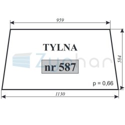 Szyba tylna MF-255 Ursus Zamość-347293829