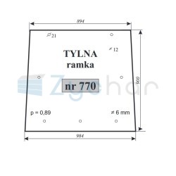 Szyba tylna ramka MF-347294978