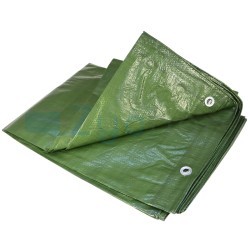 Plandeka 2x3m zielona gramatura 90g/m2 wzmocniona MOTORRA-347389795