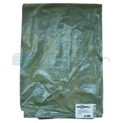 Plandeka 2x3m zielona gramatura 90g/m2 wzmocniona MOTORRA-347389796