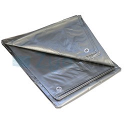 Plandeka 4X6m srebrna gramatura 130g/m2 Gruba MOTORRA-347389807
