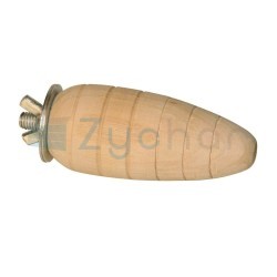 Gryzak dla gryzoni, w kształcie marchewki, drewniany 9 cm, Kerbl-347393583