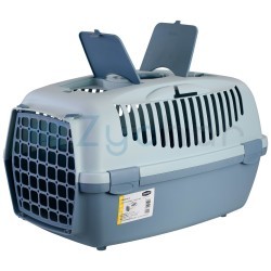 Transporter Gulliver 3 z plastikowymi drzwiczkami, 61 x 40 x 38 cm, niebieski/szary, 12 kg, Stefanpl-347404497