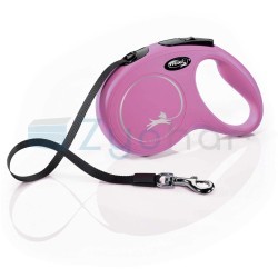 Smycz dla psa Flexi New Classic, taśma, różowa, S, 5m, 15kg-347400796