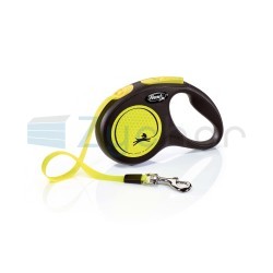 Smycz Flexi Classic, taśma, roz. S, 5 m, 15 kg, neonowa/żółta-347400738