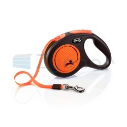 Smycz Flexi Classic, taśma, roz. S, 5 m, 15 kg,neonowy/pomarańczowy-347400692