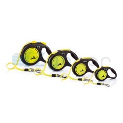 Smycz Flexi Classic, taśma, roz. M, 5 m, 25 kg, neonowa/żółta-347400683