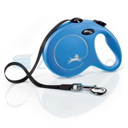 Smycz dla psa Flexi New Classic, taśma, niebieska, L, 5m, 50kg-347400812