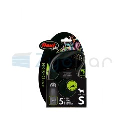 Smycz dla psa Flexi Black Design, taśma, zielona, roz. S, 5 m, 15 kg-347400687