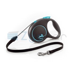 Smycz dla psa Flexi Black Design, linka, niebieska, roz. M, 5 m, 20 kg-347400730