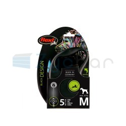 Smycz dla psa Flexi Black Design, linka, niebieska, roz. M, 5 m, 20 kg-347400731