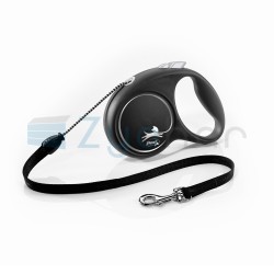 Smycz dla psa Flexi Black Design, linka, srebrna, roz. M, 5 m, 20 kg-347400708