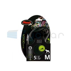 Smycz dla psa Flexi Black Design, linka, srebrna, roz. M, 5 m, 20 kg-347400709