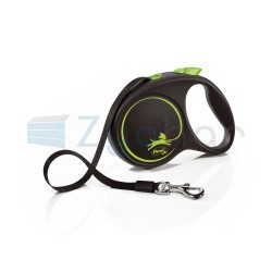 Smycz dla psa Flexi Black Design, taśma, zielona, roz. M, 5 m, 25 kg-347400702