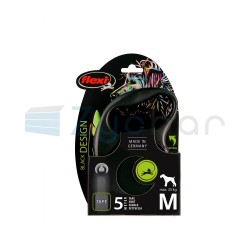 Smycz dla psa Flexi Black Design, taśma, zielona, roz. M, 5 m, 25 kg-347400703