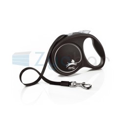 Smycz dla psa Flexi Black Design, taśma, srebrna, roz. M, 5 m, 25 kg-347400722