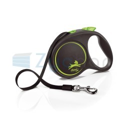 Smycz dla psa Flexi Black Design, taśma, zielona, roz. L, 5 m, 50 kg-347400704