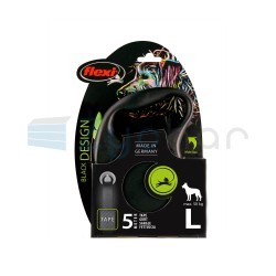 Smycz dla psa Flexi Black Design, taśma, zielona, roz. L, 5 m, 50 kg-347400705