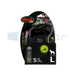 Smycz dla psa Flexi Black Design, taśma, różowa, roz. L, 5 m, 50 kg-347400719