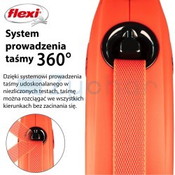 Smycz dla psa Flexi Xtreme, taśma, pomarańczowa, roz. M, 5 m, 35 kg-347400744