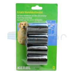 Woreczki na odchody 4 rolki x 20 szt, czarne, Kerbl-347397032