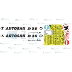 Set Aufkleber für den AUTOSAN D-35 Anhänger