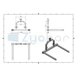 Widły do bel TUZ kat1 kat 2 1000kg 9988121