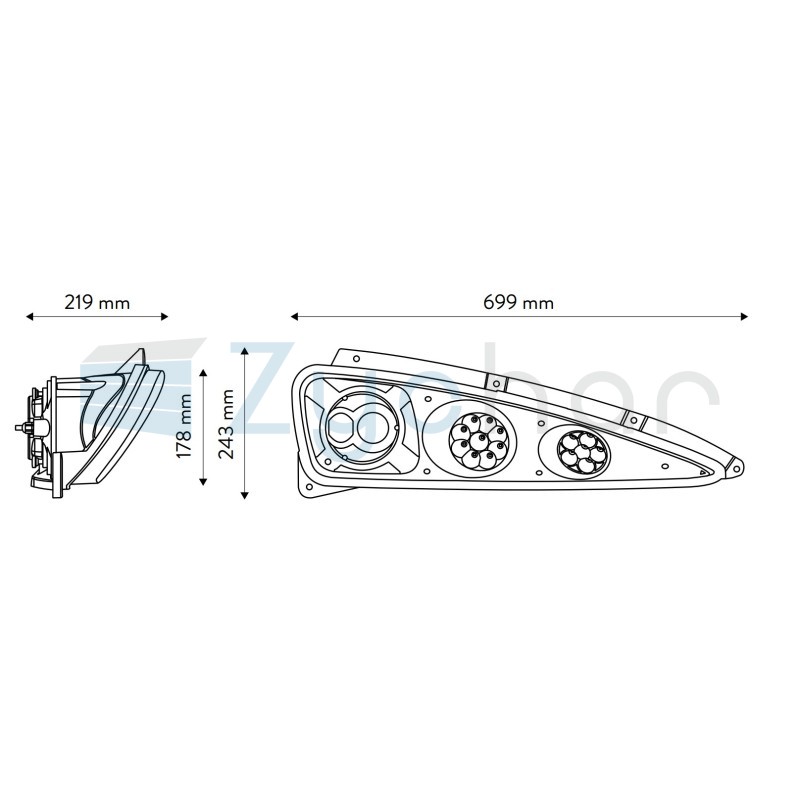 Lampa przednia New Holland