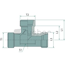 Trójnik X-TV M18x1,5 12 L - 11013339-347708011
