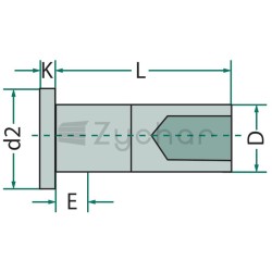 VPE80 Stahl-Halbhohlniet 8x15mm - 11030180-347737868