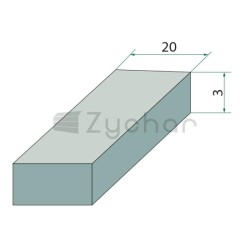 Taśma z gumy komórkowej EPDM, 20x3mm - 11191680-347733191