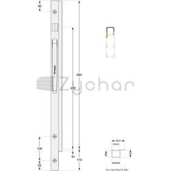 Kłonica ścienna K20 Li 800mm VZ 1 gzyms - 11193086-347750325