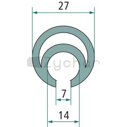 Rura napinająca 27 x 3.000mm aluminium - 11197361-347749695