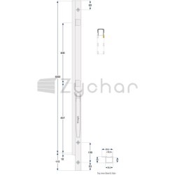 Kłonica ścienna K20 Re 1000mm VZ 2 gzyms - 11197552-347750451