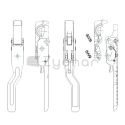 Zamknięcie 664N lewa część mon. Uchwyt v - 11351662-347750113