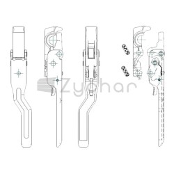 Zamknięcie 664N prawe część mon. Uchwyt - 11416783-347750344