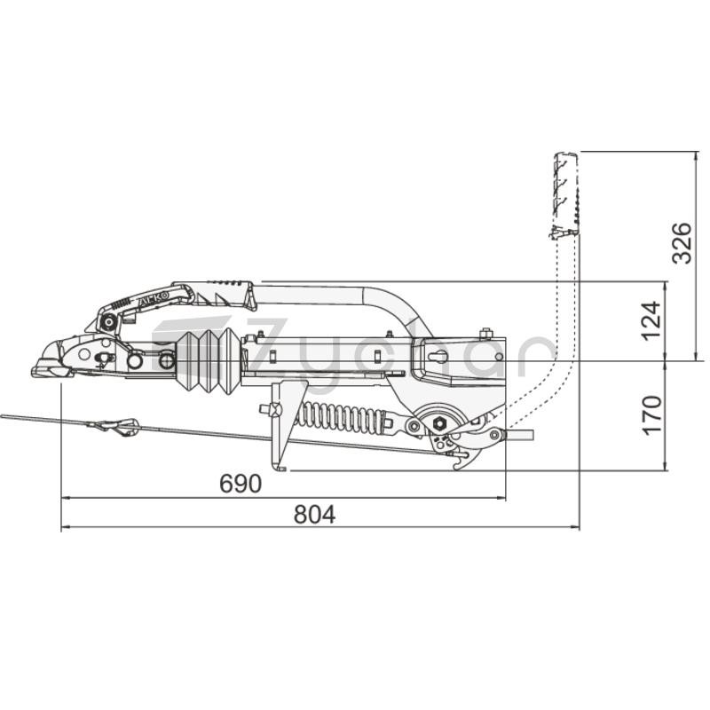 Hamulec V-brake typ 161 S, 1600 kg - 11466864-347736675