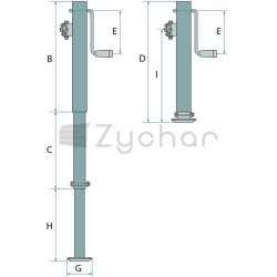Stopa podporowa składana vk70mm 3,2t - 12271800-347733033