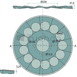 Talerz falisty D 18'' - 12402953-347691946