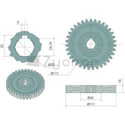 Zahnrad Z=35 - 12406635-347732918