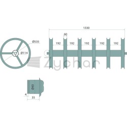 Walzenteil 6 Ringe - 12520862-347692088