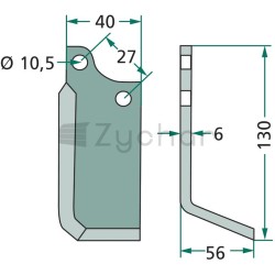 Nóż kątowy - 180BCS-06L-347695317
