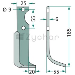 Nóż wygięty - 180BCS-07L-347693540